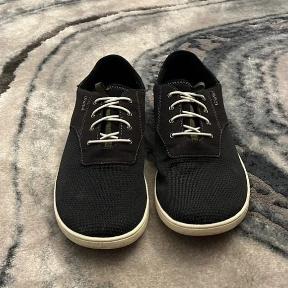 Olukai Men's Nohea Moku Black No Tie Boat Shoes - Picture 3 of 6